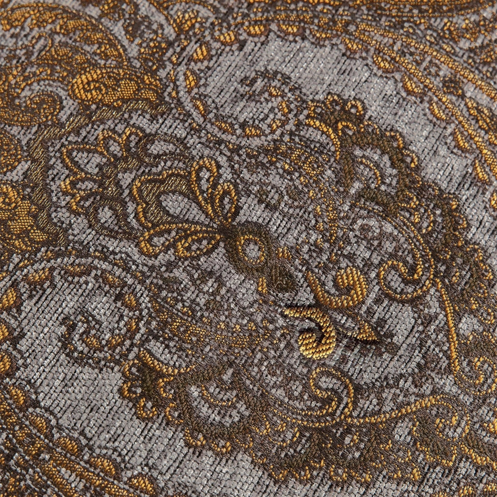 Coprisedili per braccioli, set da 2, antiscivolo, 50x60 cm, grigio e oro