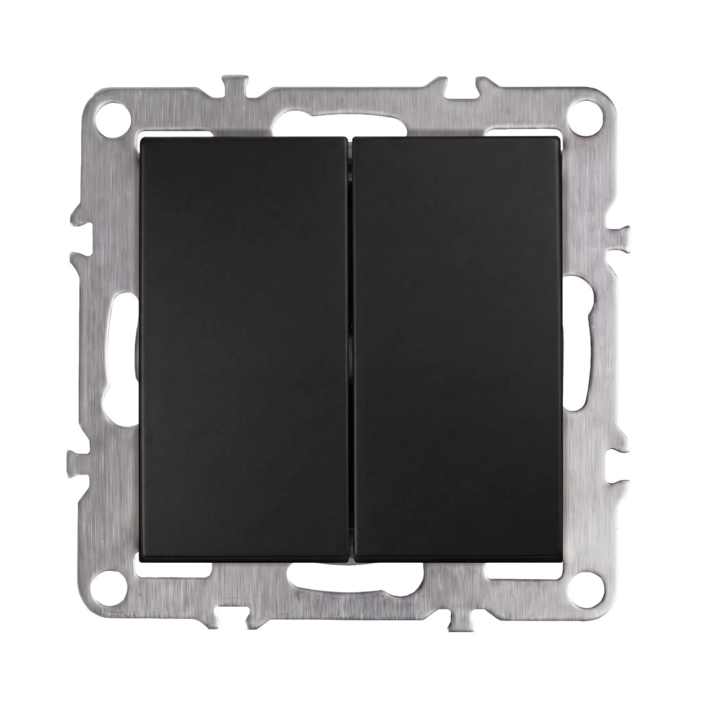 Interruttore Doppio Oste Jnh007-w Black