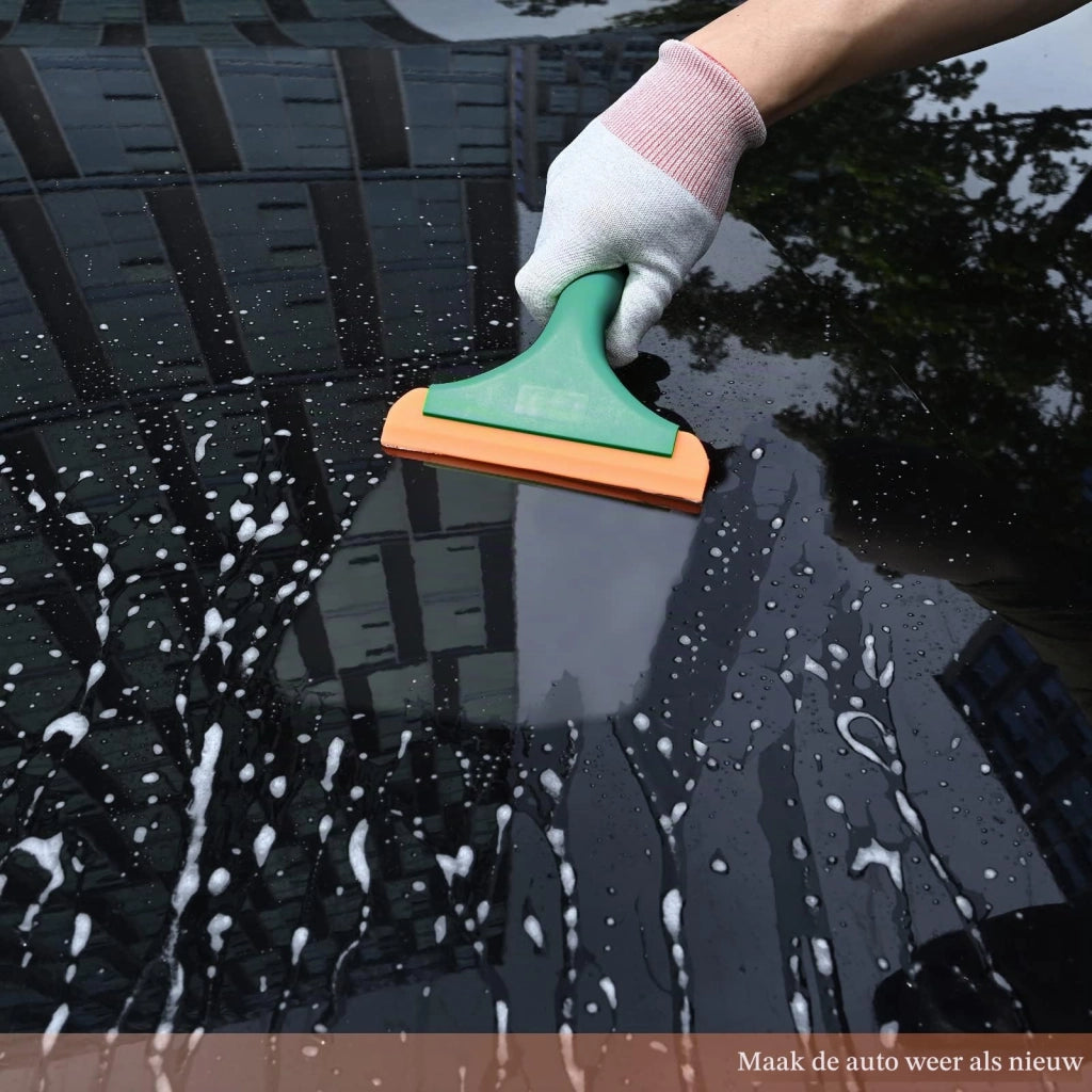 Spazzola per vetri in silicone, 15 cm, verde scuro, per auto e bagno