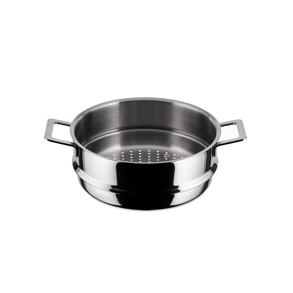 Coperchio a vapore per pentole in acciaio inossidabile, diametro 24 cm, colore argento