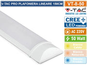 V-TAC VT-8-50 TUBO LED PRISMATICO PLAFONIERA 50W LAMPADINA 150CM CHIP LED CREE IP20 - Colore Luce:Bianco Freddo