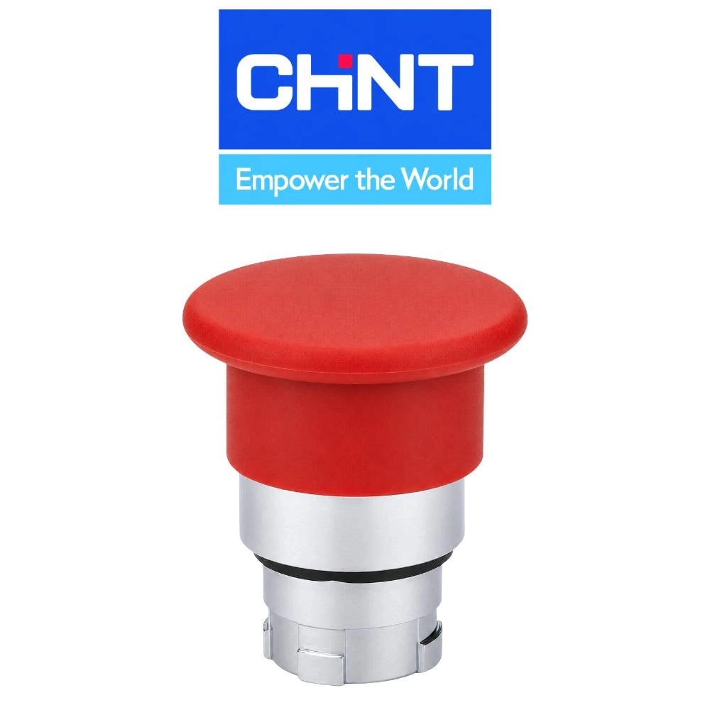 Chint 575800 np2-bc4 pulsante metallico a fungo ad impulso ø40 mm rosso iec/en 60947-5-1 ip40 foro installazione Ø2...