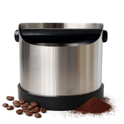 Contenitore in acciaio inossidabile per macinare il caffè, capacità 700 ml, con stantuffo rimovibile