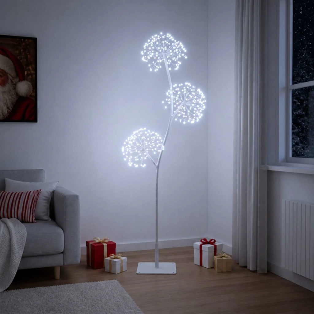 Albero di Natale a LED a forma di S Bianco 18 x 18 x 120 cm 42055336