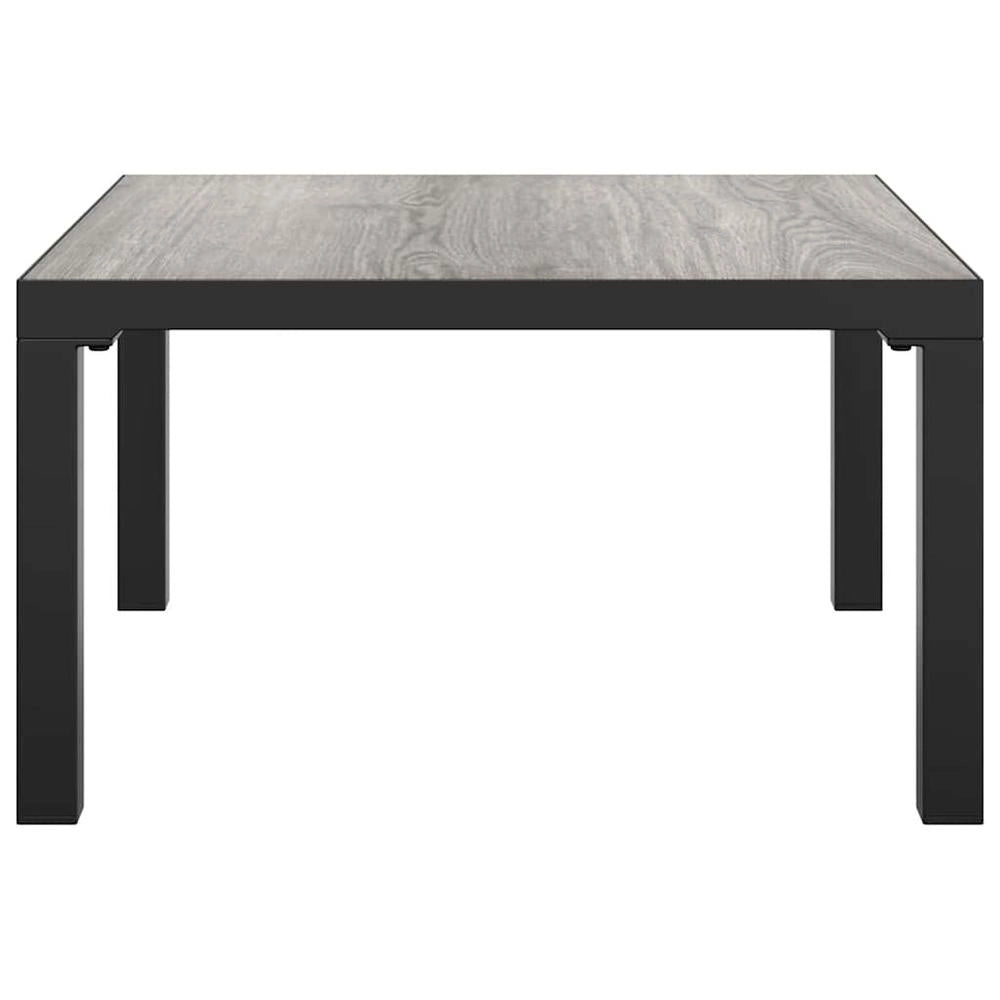 Tavolino da Giardino Grigio 55x55x31 cm DPC e Acciaio