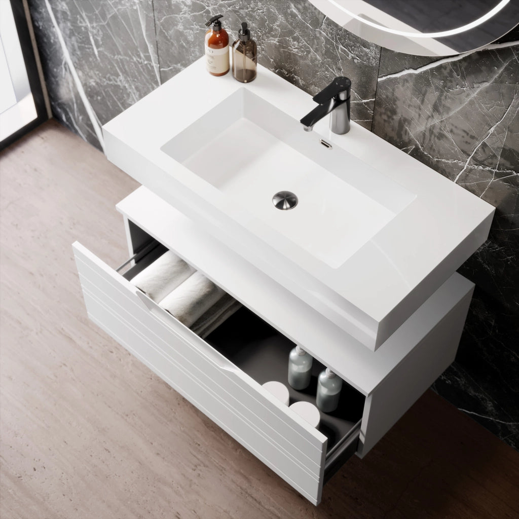 Composizione 3 pezzi SOLMIRA bianco