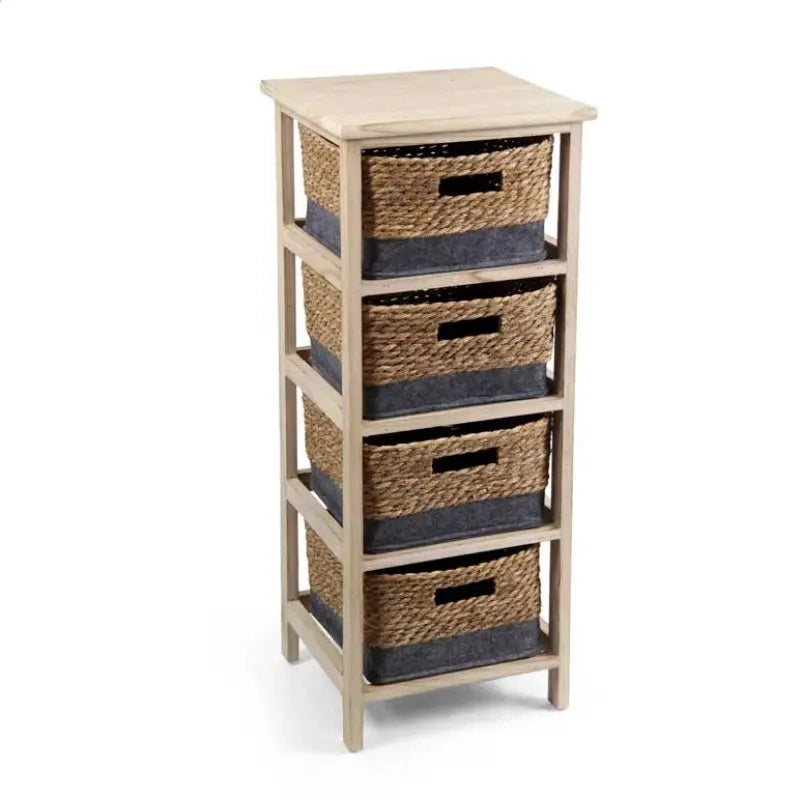 Cassettiera in legno 4 cassetti 33x31x83 cm