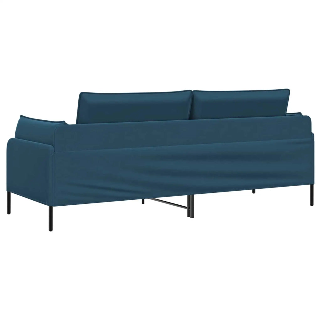 Divano 3-Persone 3 posto Blu 222 x 81 x 89 cm Velluto 42048651
