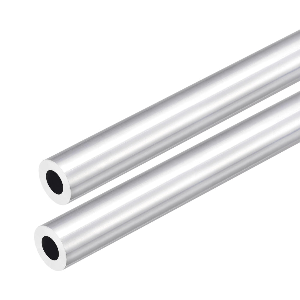 Tubo di alluminio rotondo, 19x10 mm, lunghezza 300 mm, confezione da 2 pezzi