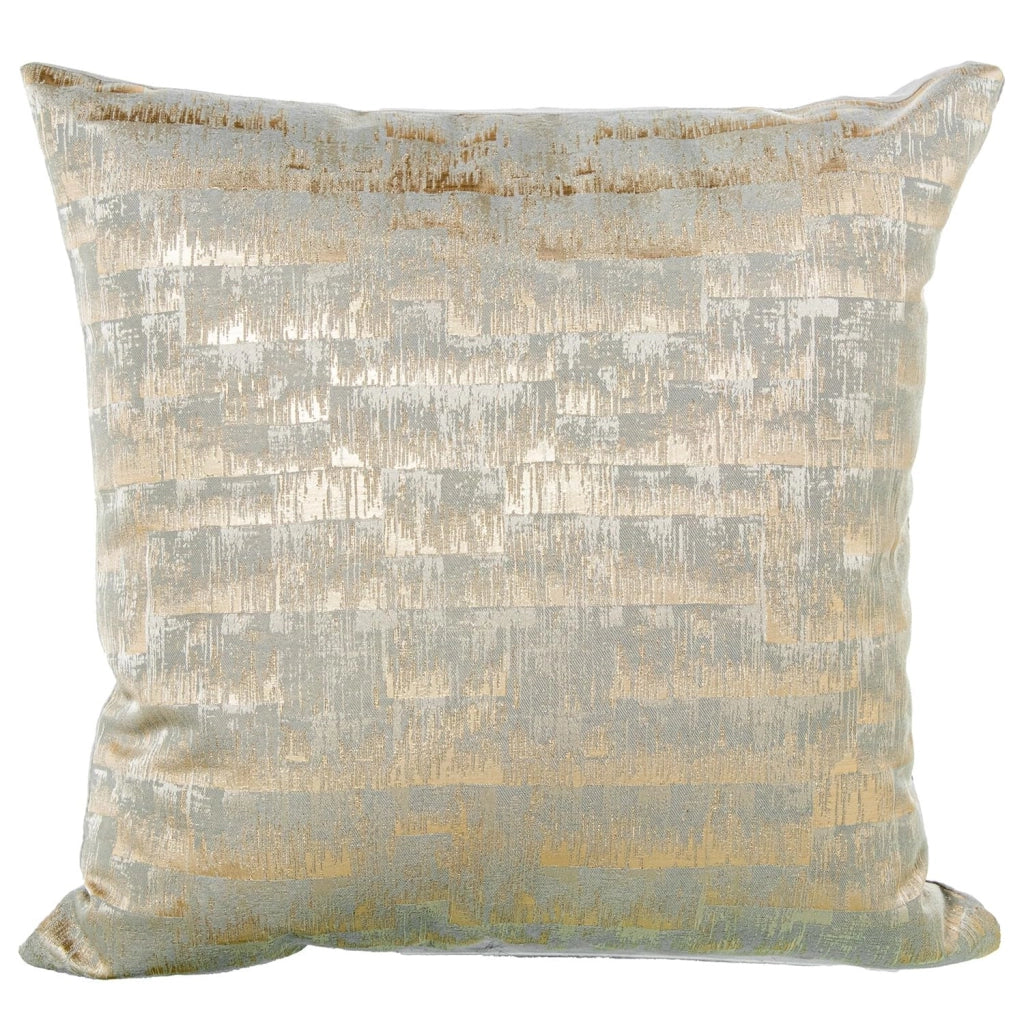 Cuscino quadrato in poliestere con cerniera, color crema, 43x10x43 cm