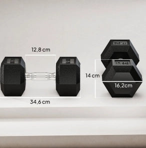 Manubrio in metallo nero e argento, set da 2, impugnatura antiscivolo, 34,6 cm