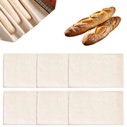 Set di 6 stroppi da forno, 75x45 cm, misto lino e cotone
