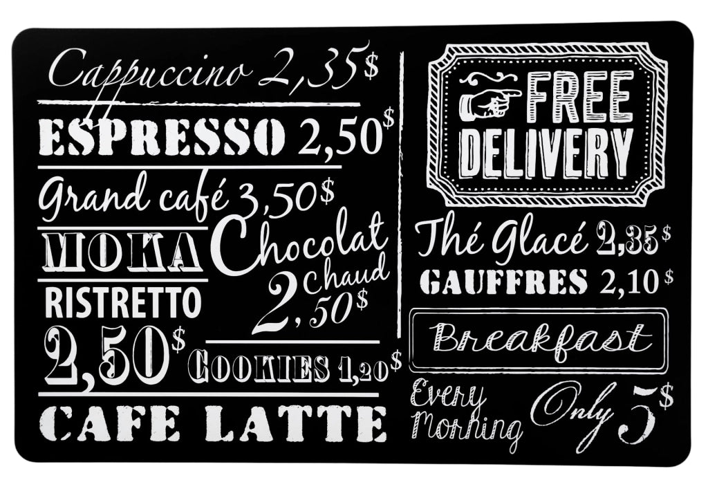 Sottopiattino per colazione in plastica PP, dimensioni 44x28 cm, lavabile