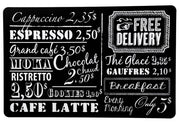 Sottopiattino per colazione in plastica PP, dimensioni 44x28 cm, lavabile