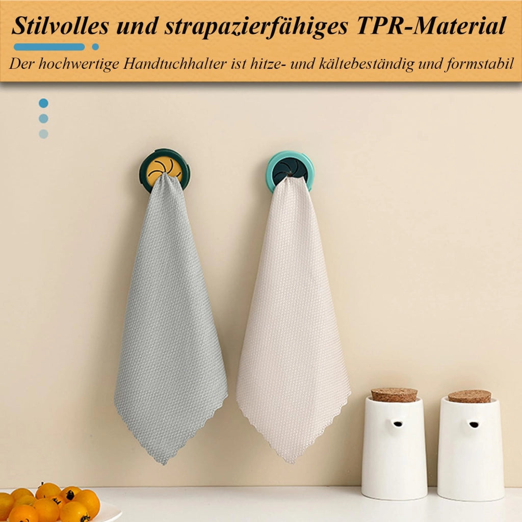 8 supporti adesivi per strofinacci, forma circolare, in ABS, di vari colori