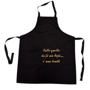 Grembiule in poliestere e cotone, con scritta per la Festa del Papà, dimensioni 75 x 90 cm, colore nero
