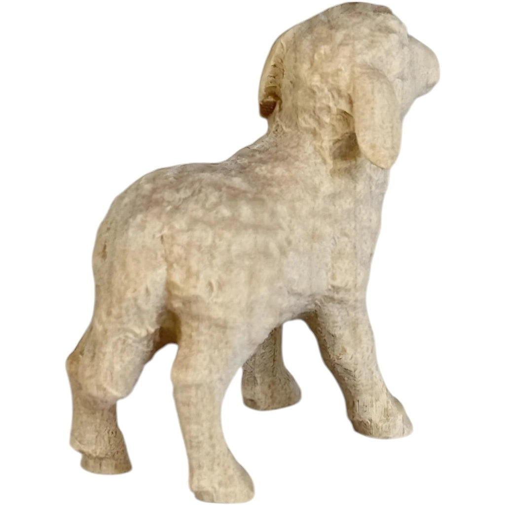 Holzlamm, 14 cm, dipinto a mano, artigianato religioso