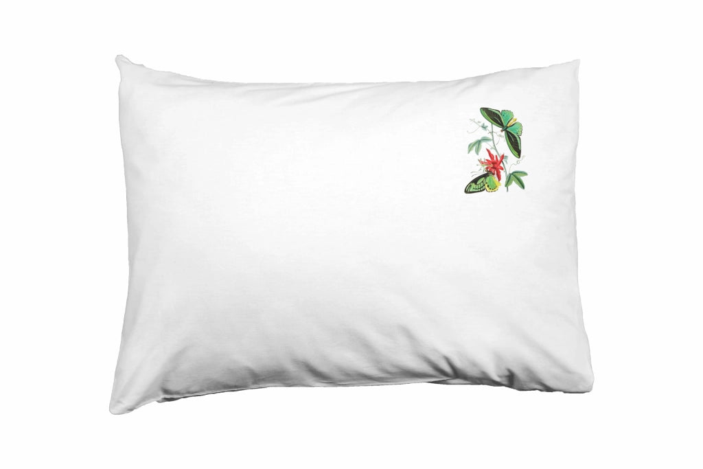Custodia per cuscino, 50x35 cm, bianca, in poliestere, con cerniera