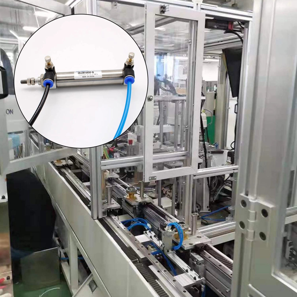 Cilindro pneumatico da 20 mm, corsa di 50 mm, a doppio effetto, pressione di esercizio da 0,06 a 0,7 MPa