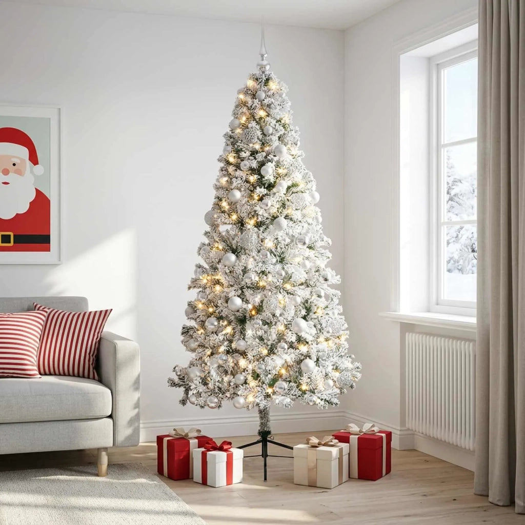 Albero di Natale artificiale con palline 210 cm 300 LED 3460913