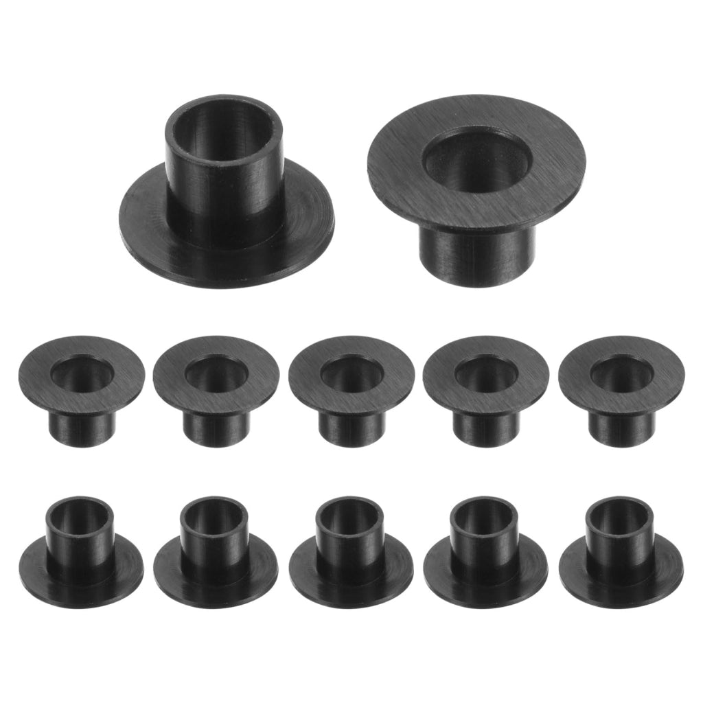 12 boccole a flangia in nylon, diametro interno 9 mm x diametro esterno 11 mm x lunghezza 11,1 mm