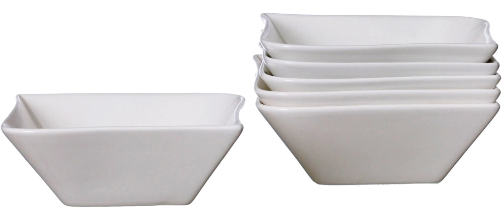 Set di 6 ciotole "Melodie", porcellana, bianco, 14 cm