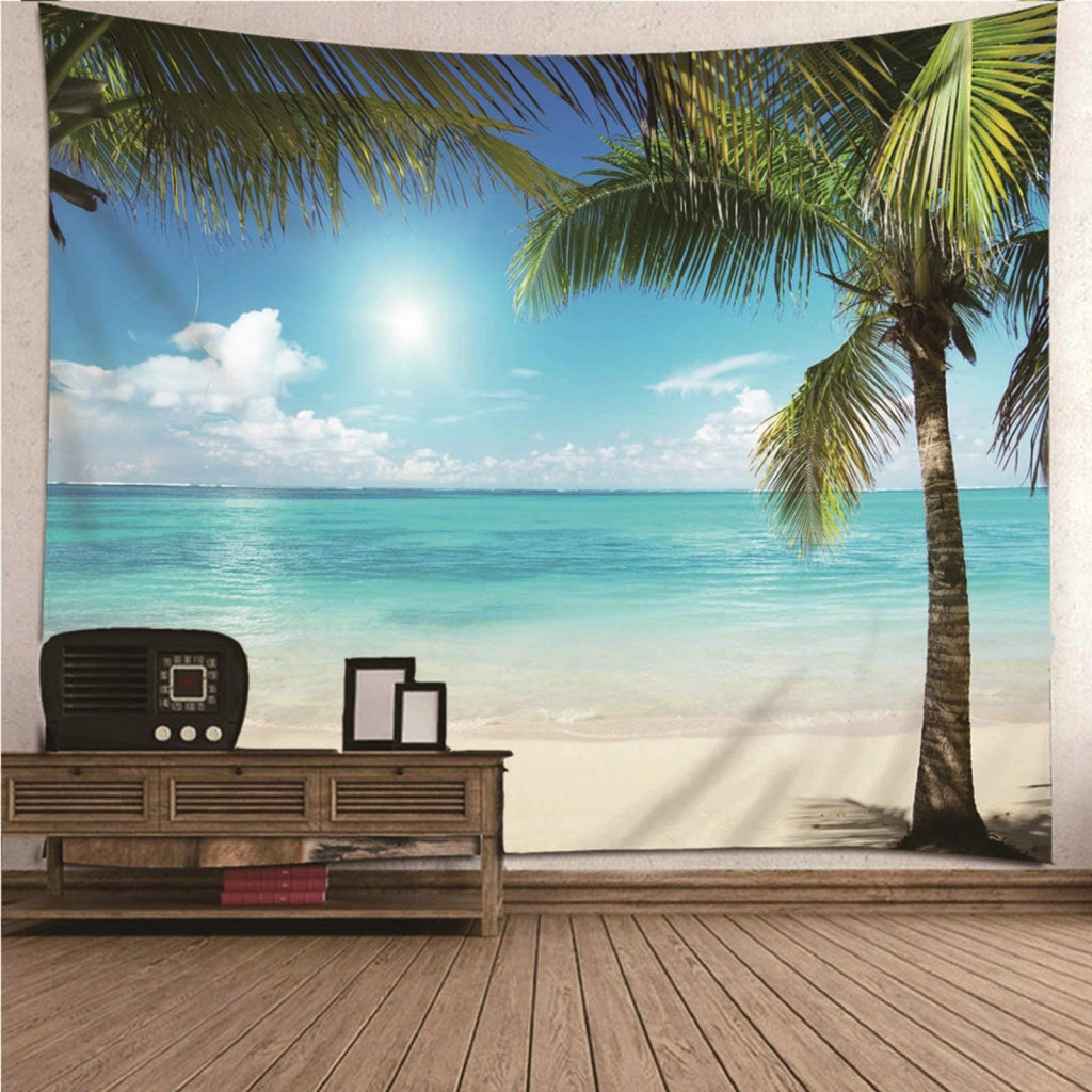 Tappeto da parete, motivo: sole e nuvole, dimensioni 240x220 cm, materiale: poliestere