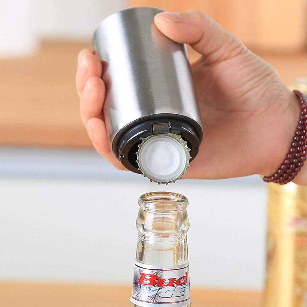 6 apriscatole automatici magnetici, per birra, in acciaio inossidabile