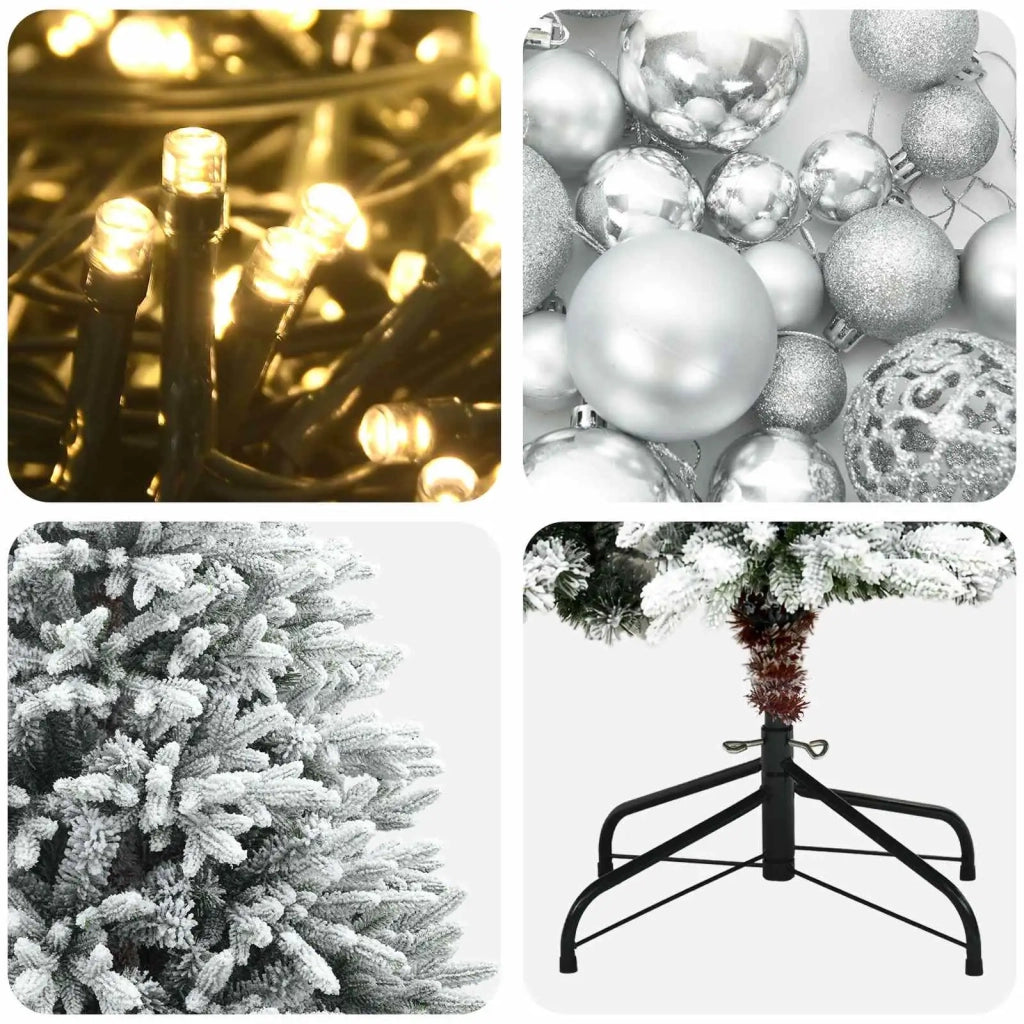 Albero di Natale Artificiale con Palline 210 cm 300 LED 3466992