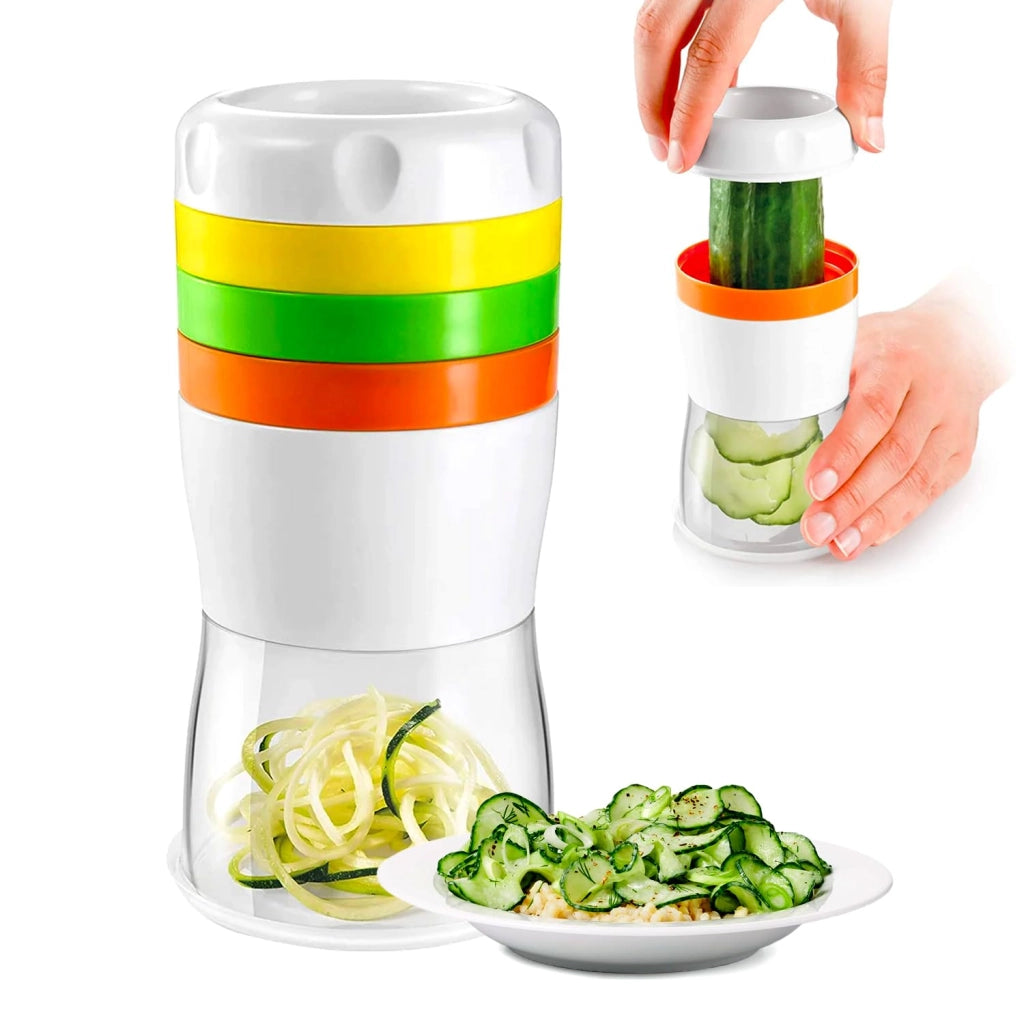 Spirale per verdure, adatta per zucchine, melanzane e cetrioli, con lama in acciaio inossidabile