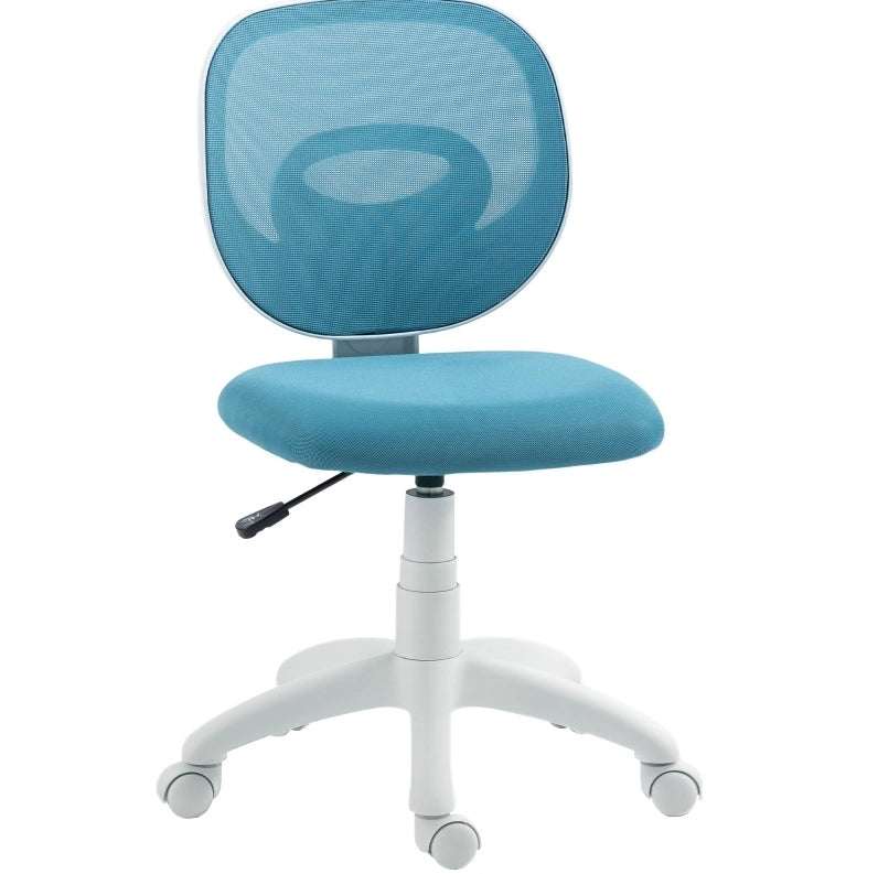 Sedia da ufficio ergonomica 59,5x53x81-89 cm in plastica blu, altezza regolabile