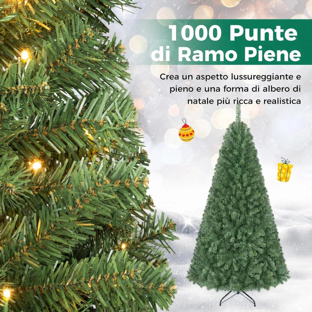 Albero di Natale 180 cm con Luci LED