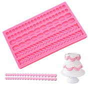 Stampo in silicone per fondant con motivo a corda intrecciata, dimensioni 20 x 12,5 cm