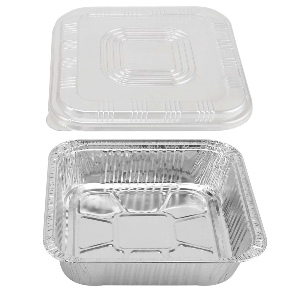 30 stampi in alluminio, dimensioni 20,5x20,5x4,5 cm, con coperchio