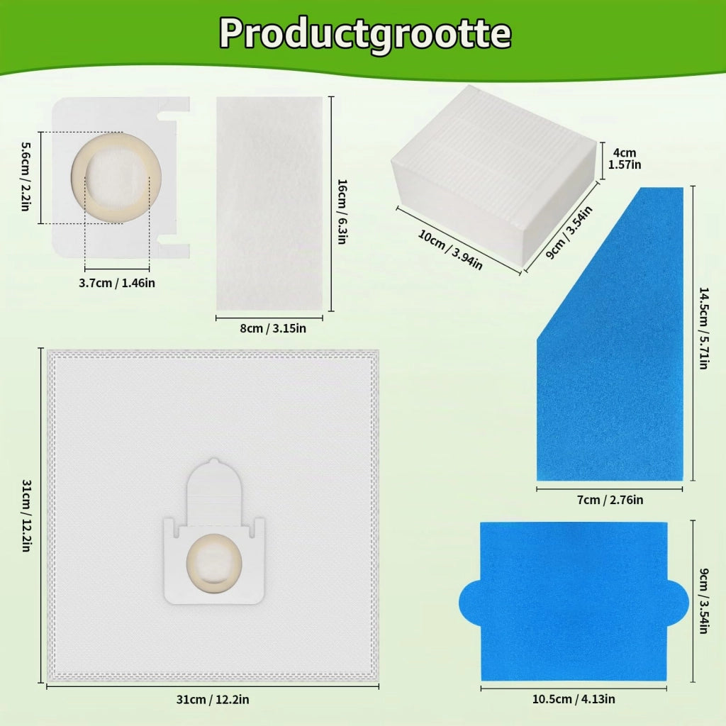 Set di sacchetti per aspirapolvere, 12 pezzi, compatibili con gli aspirapolvere Thomas Aqua Pet & Family