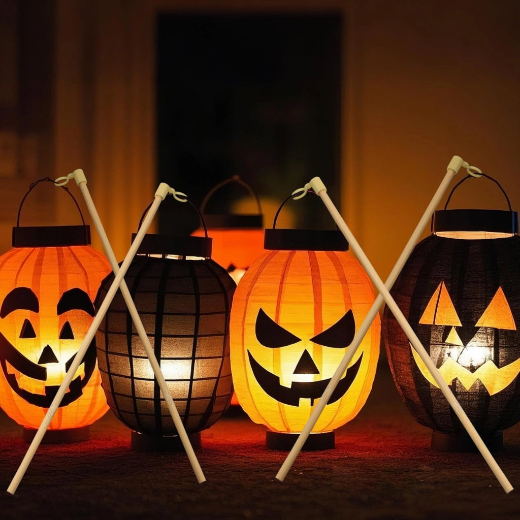 Staffe per lanterne in legno, 4 pezzi, con tecnologia LED, 26,5 cm, luce giallo caldo