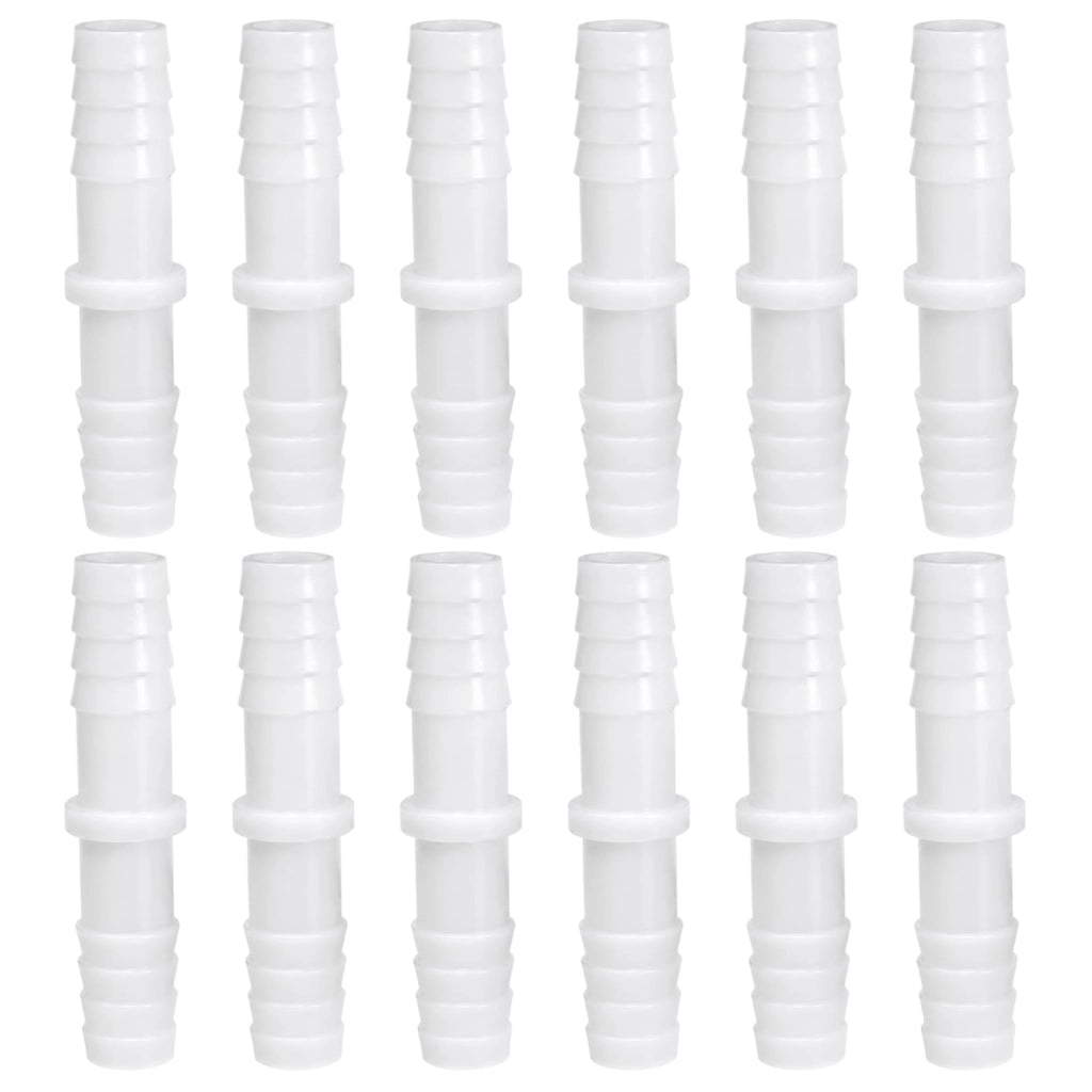 Raccordi per tubi da 12 mm, confezione da 12 pezzi, in plastica, a innesto diritto con gancio di ritenuta