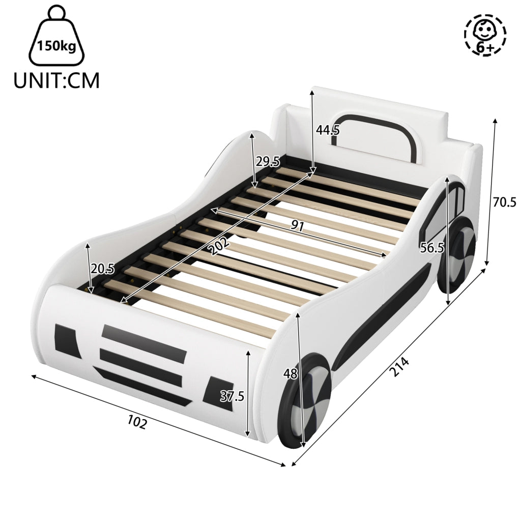 Letto a forma di auto per bambini 90 x 200 cm con contenitore