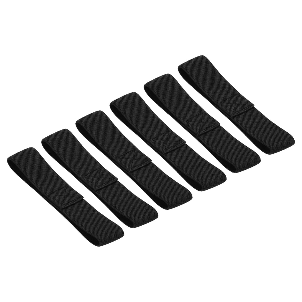 6 elastici per contenitori per il pranzo (bento box), colore nero, larghezza 2,5 cm
