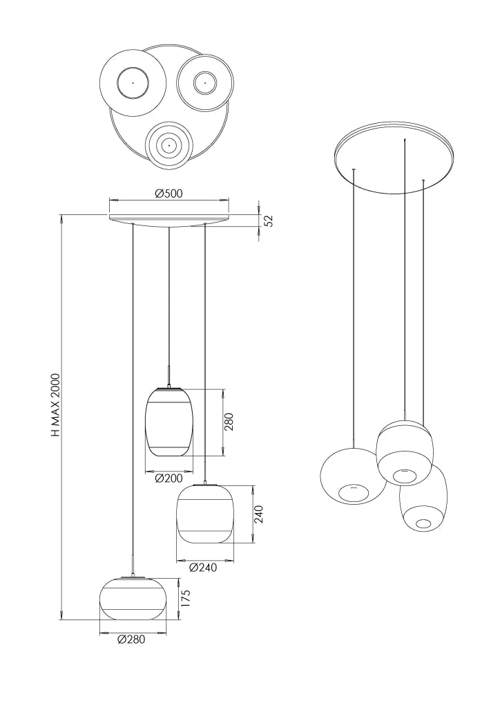 Lampada a Sospensione Brio LED 42W Oro Sfumato - Fabas Luce