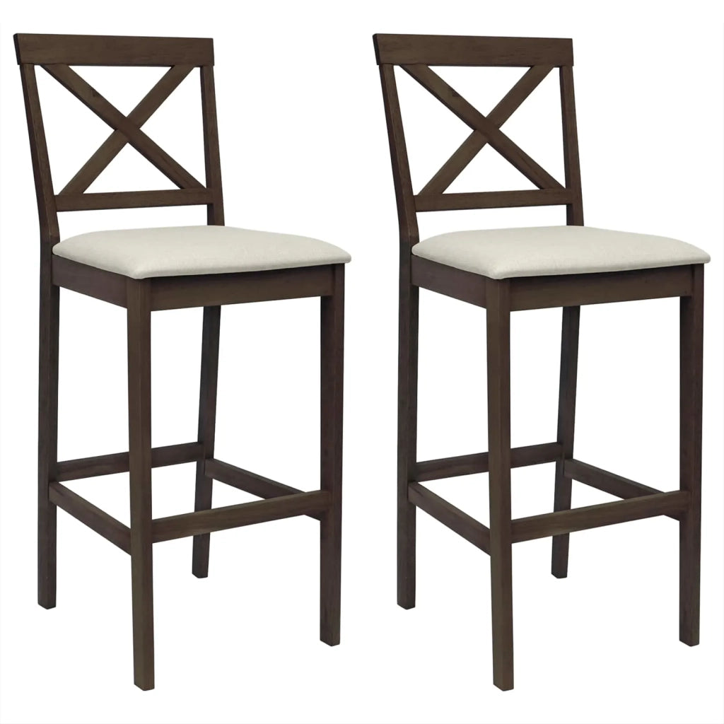 Sgabello da bar 2 pz Marrone chiaro e Beige 42047607
