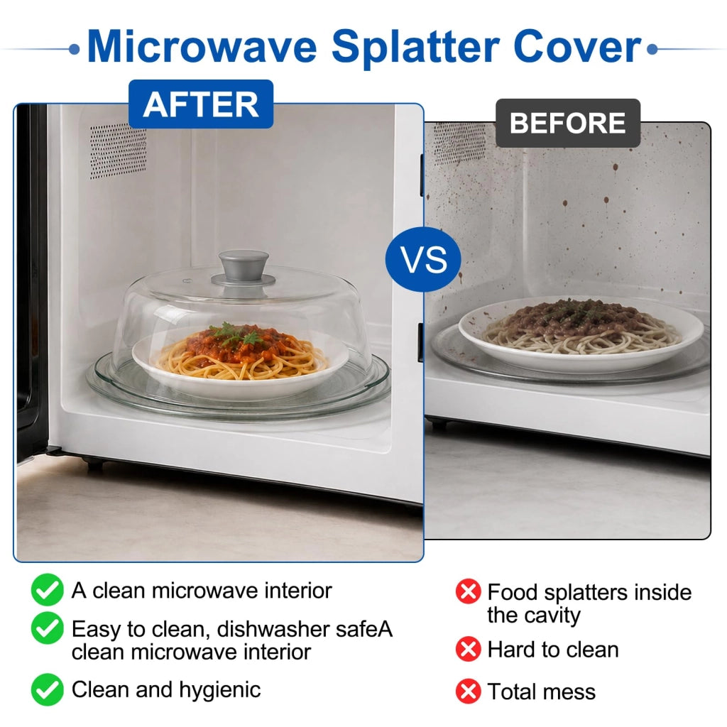 Copertura in vetro trasparente, universale, per microonde