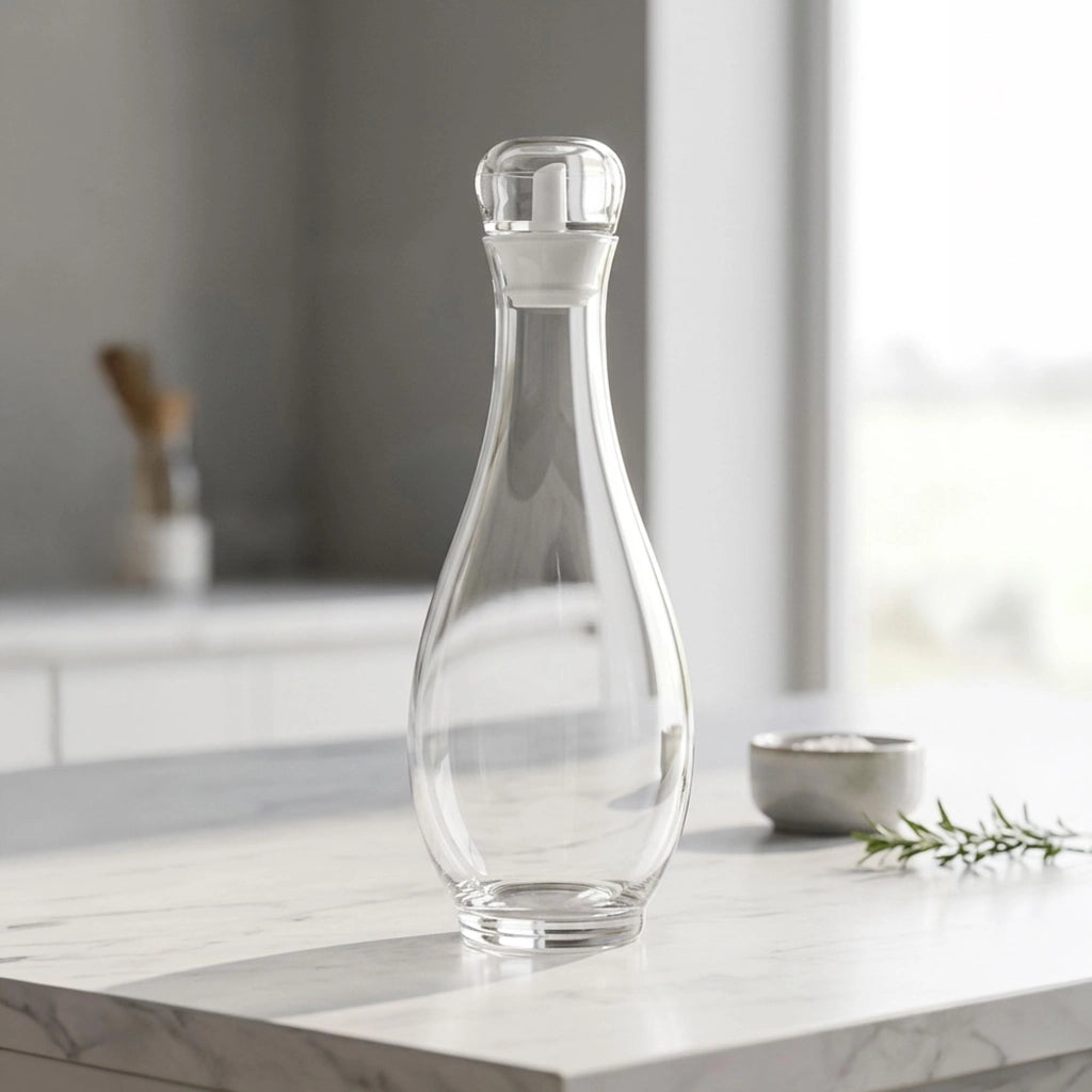 Bottiglia per olio e aceto, capacità 1000 ml, trasparente, diametro 11 cm x altezza 29 cm