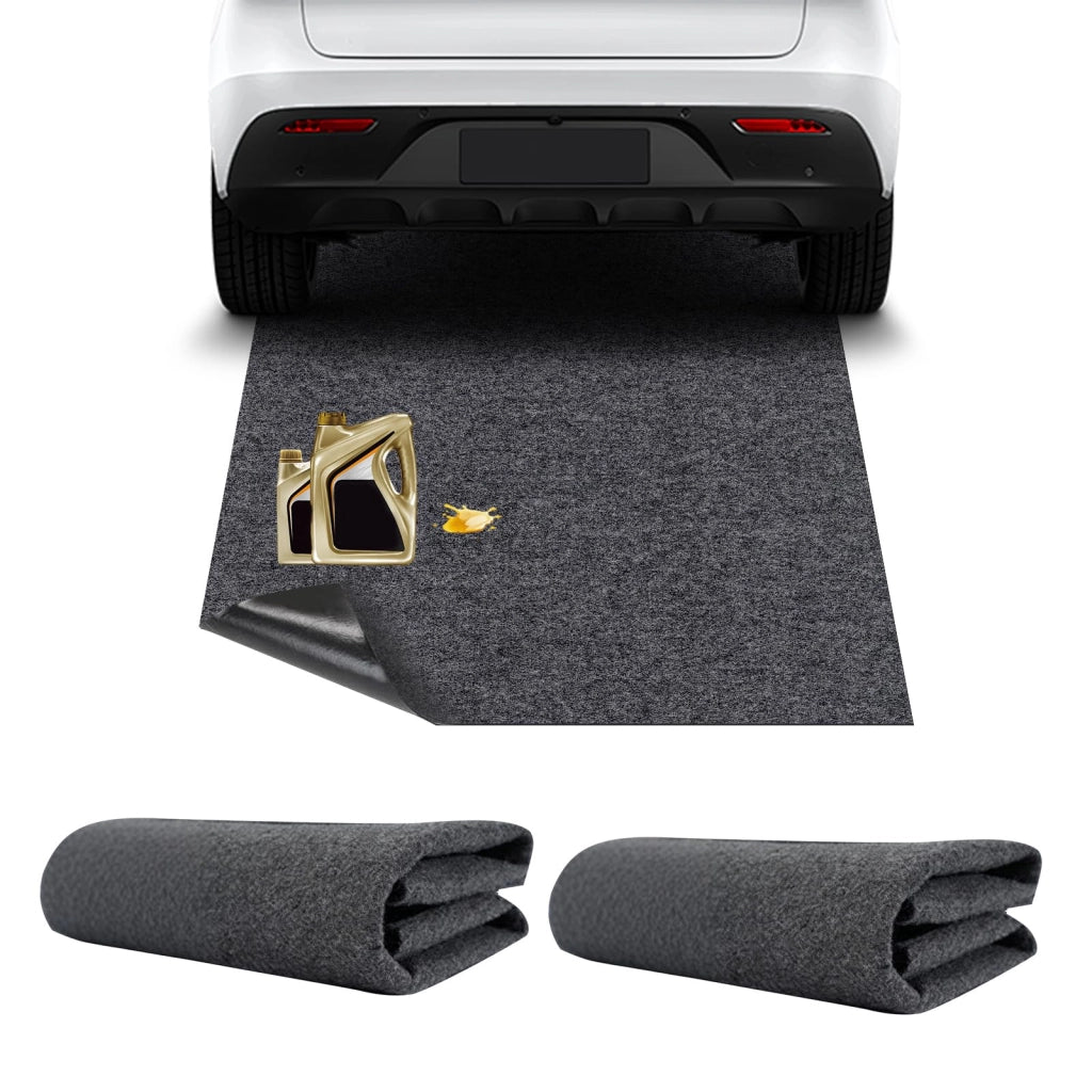 Tappeto antiolio per garage, 2 pezzi tappeto assorbente per macchie d'olio con fondo in gomma impermeabile sotto l'auto protegge da fuoriuscite, gocce e macchie (90 x 150 cm)