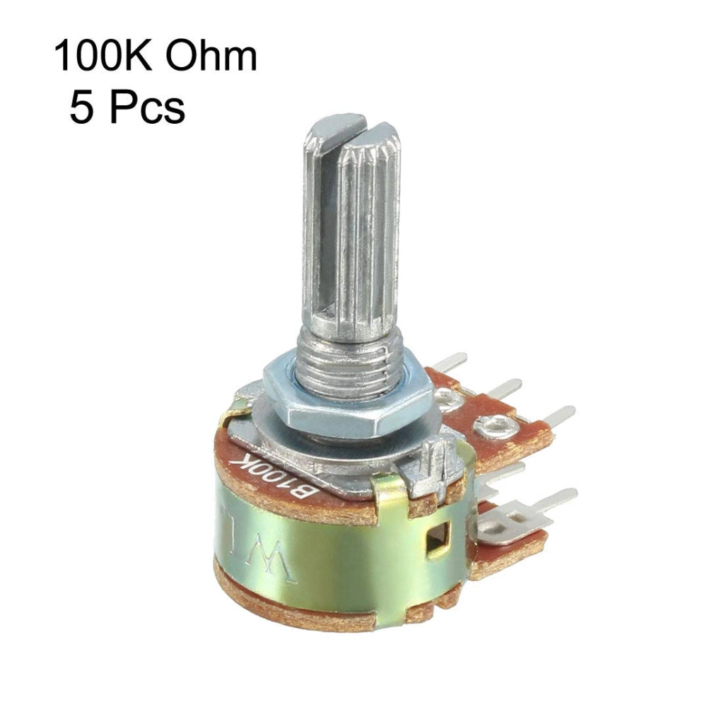5 pezzi di potenziometro rotativo duale da 100 kΩ, modello WH148