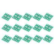 Adattatore SOIC-8 a DIP-8, confezione da 15 pezzi, dimensioni 12x12 mm, colore verde