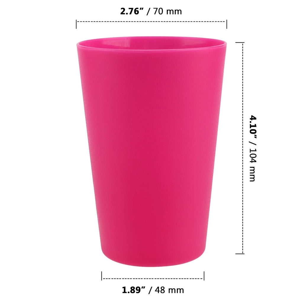 Set di 30 bicchieri in plastica, capacità 260 ml, multicolore, impilabili, riutilizzabili