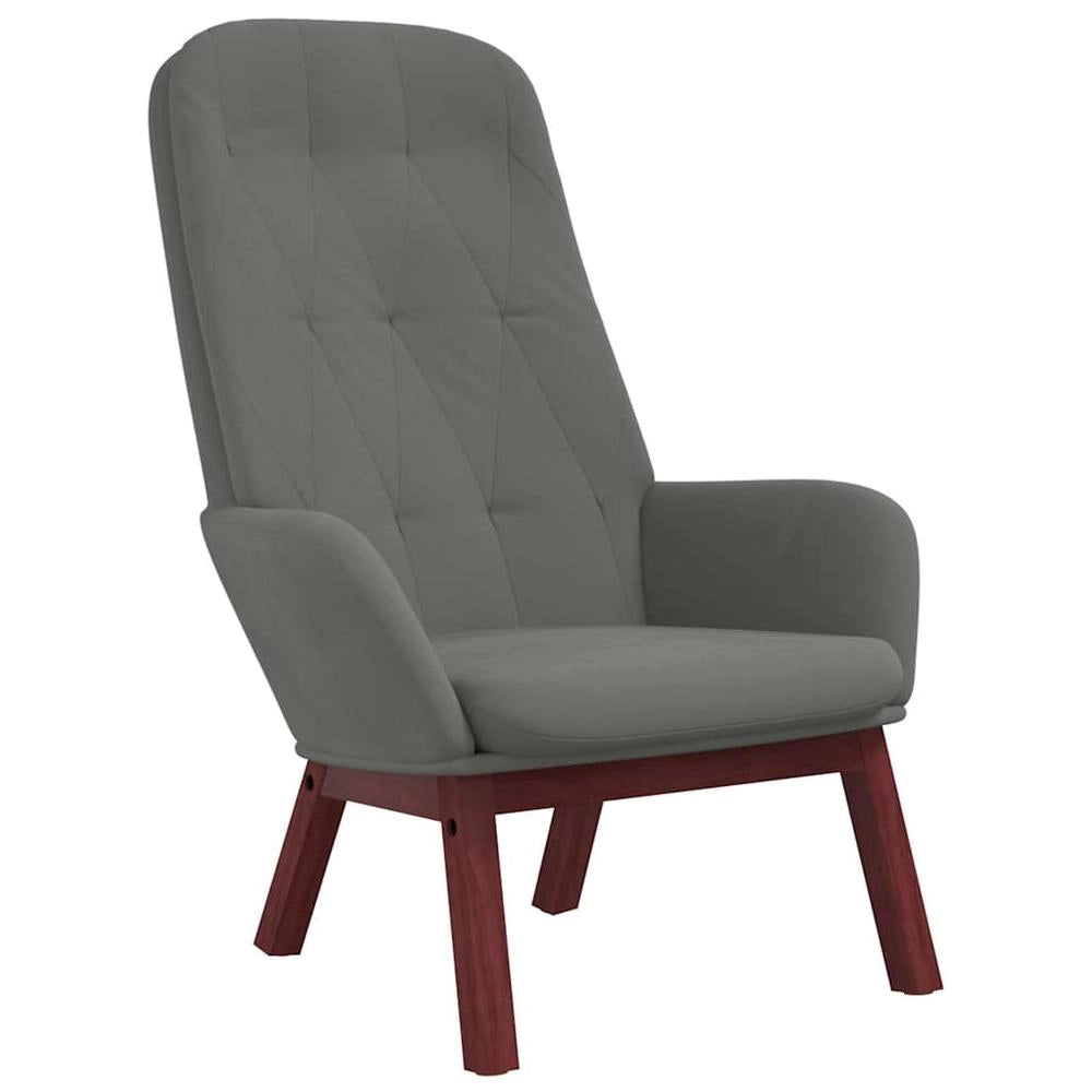 Sedia Relax Grigio Scuro in Velluto