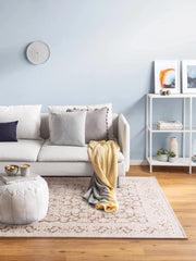 Tappeto rettangolare in tessuto, modello Tosca, colore grigio, dimensioni 115x180 cm