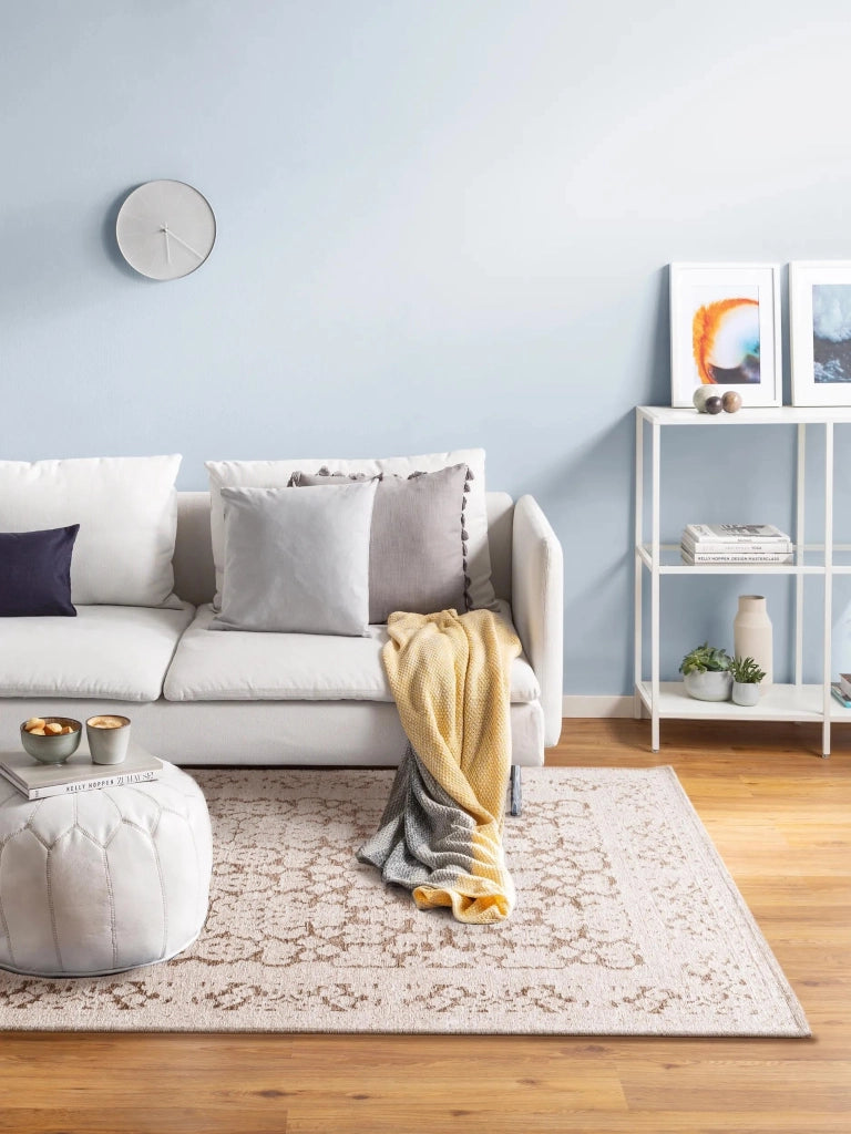 Tappeto rettangolare in tessuto, modello Tosca, colore grigio, dimensioni 115x180 cm